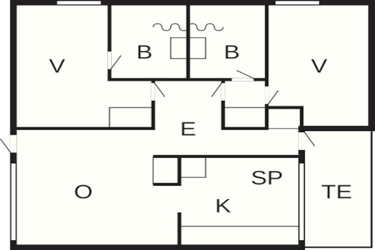 6 persoons vakantie huis op een vakantie park in Hanstholm-Plattegrond