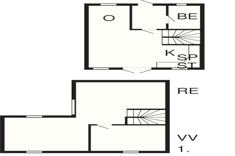 3 room,2 levels-Plattegrond