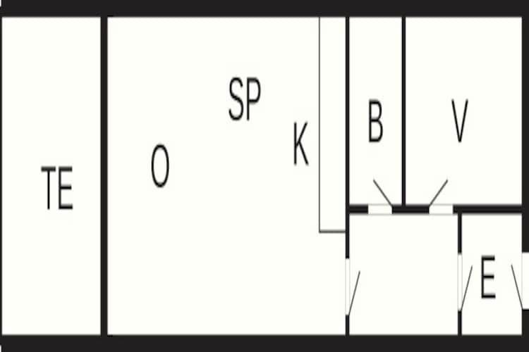 2 room,ground floor or 1.-Plattegrond