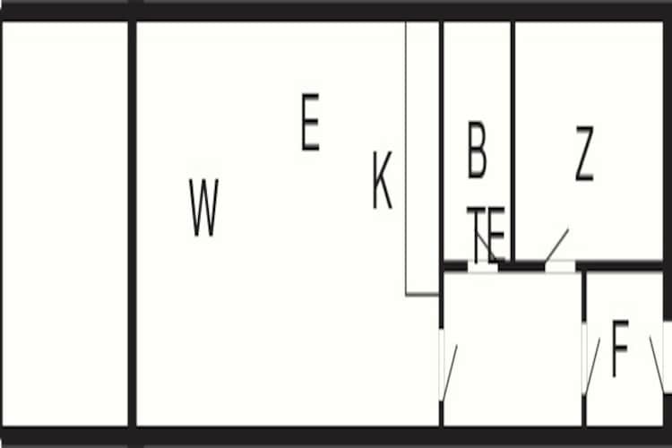2 room,ground floor or 1.,Standard - Plattegrond