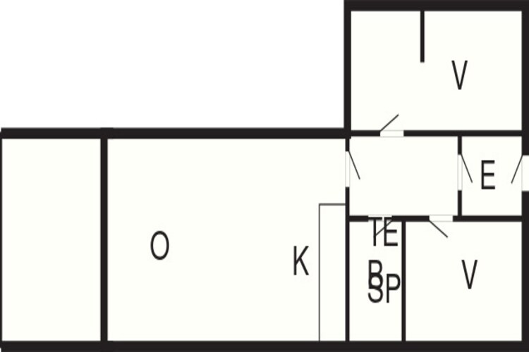 3 room,ground floor or 1.-Plattegrond