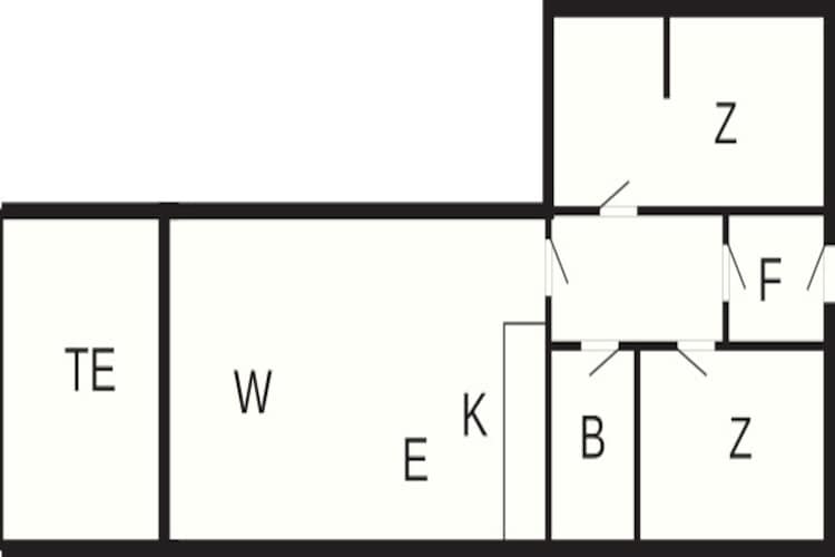 3 room,ground floor or 1.-Plattegrond