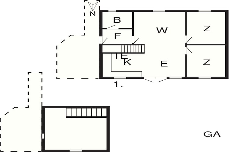 4 room,2+3 floor-Plattegrond