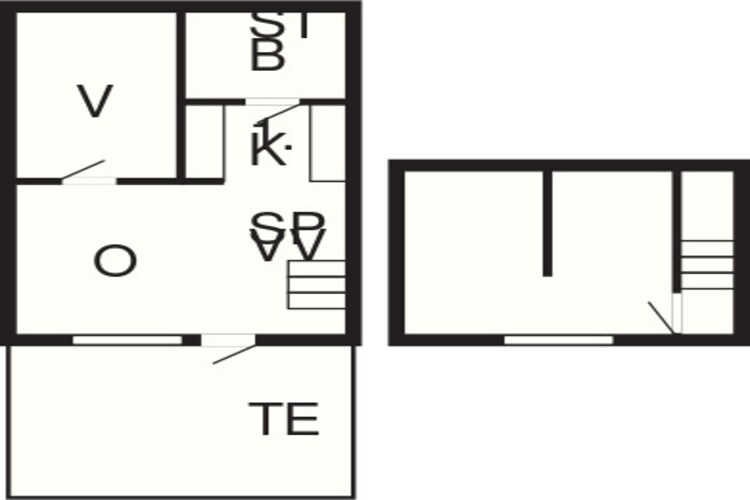 3 room,2 levels-Plattegrond