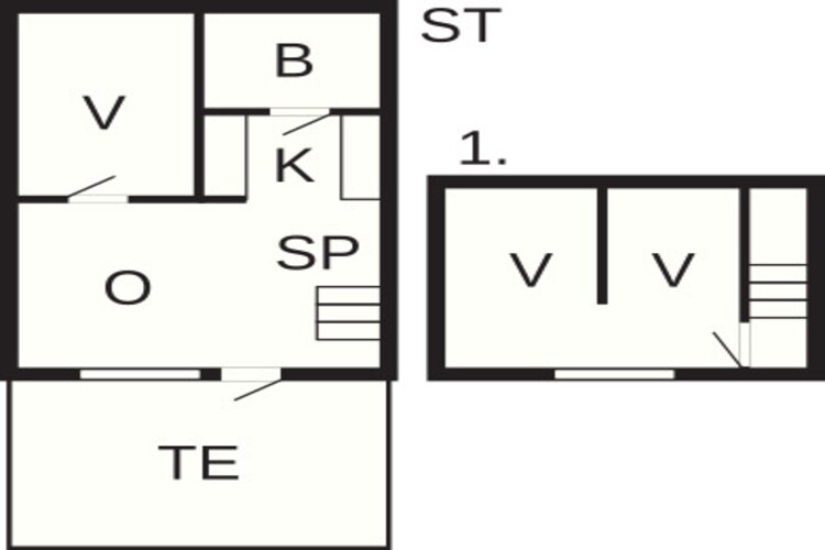 3 room,2 levels,dishwasher.,Premium-Plattegrond