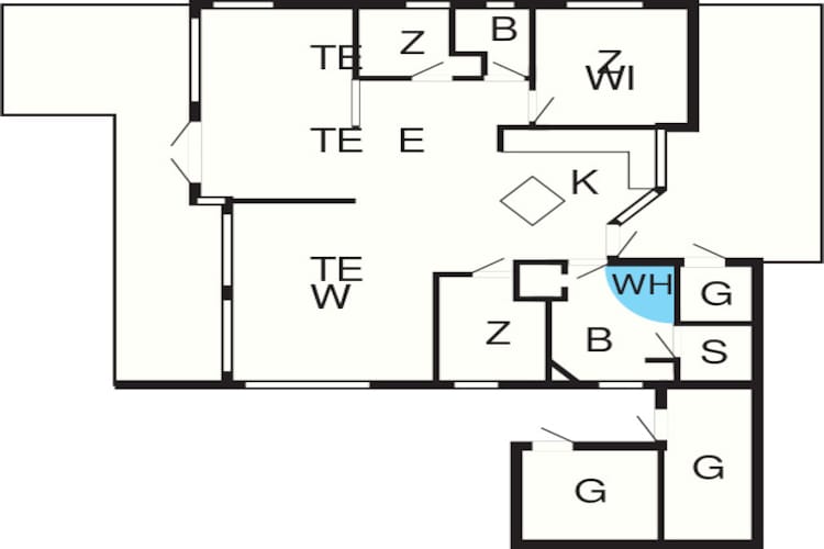 6 persoons vakantie huis in Sjølund-Plattegrond