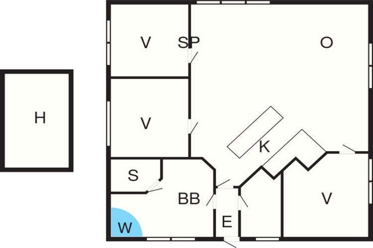 8 persoons vakantie huis in Nørre Nebel-Plattegrond
