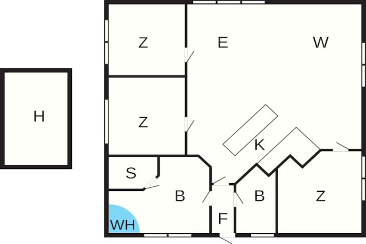 8 person holiday home in Nørre Nebel-Floor plan