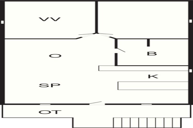 4 persoons vakantie huis in Børkop-Plattegrond