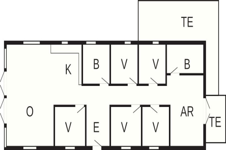 14 persoons vakantie huis in Glesborg-Plattegrond