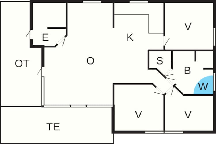 6 persoons vakantie huis in Blokhus - Plattegrond