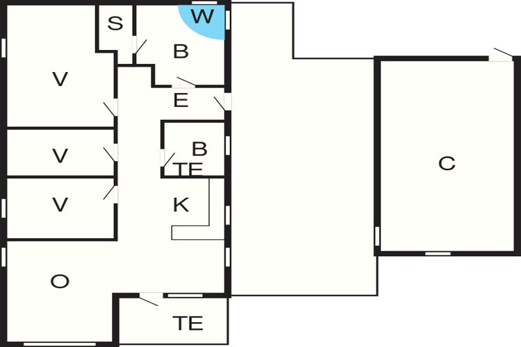 6 persoons vakantie huis in Løkken-Plattegrond