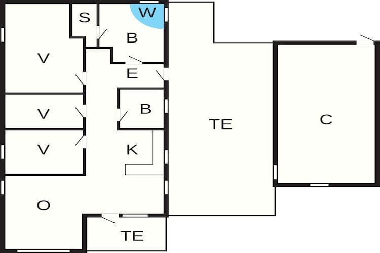 Maison de vacances pour 6 a Løkken - Plan