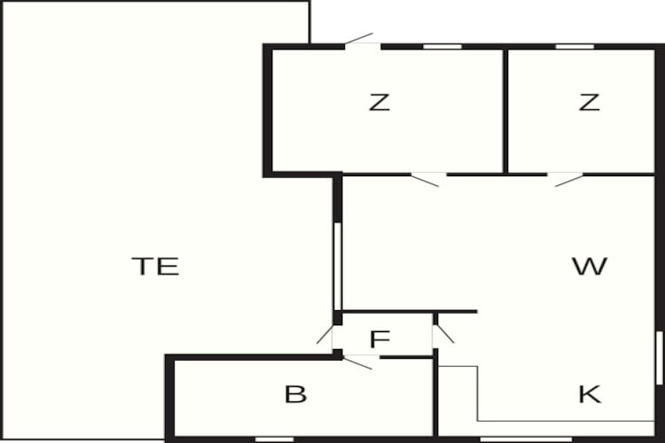 Sfeervolle Cottage in Vredig Fjand-By Traum-Plattegrond