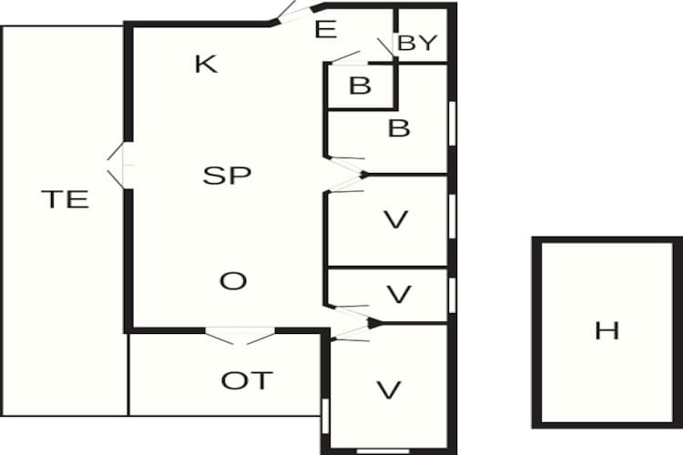 Kusttoevlucht in Havnso-By Traum-Plattegrond