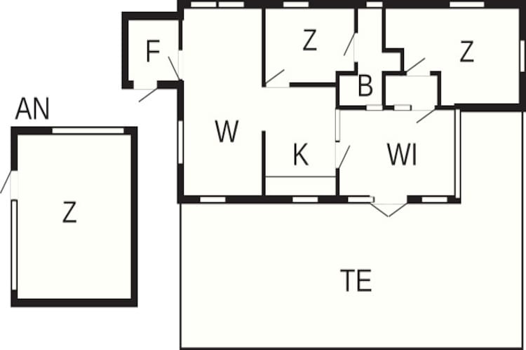 Kusttoevlucht in Faxe Ladeplads-By Traum-Plattegrond
