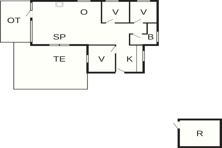6 persoons vakantie huis in Hals-Plattegrond