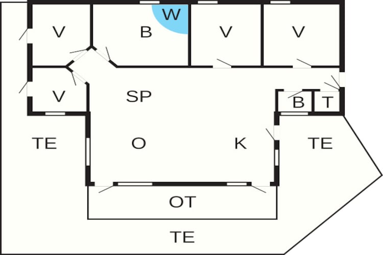 10 persoons vakantie huis in Slagelse-Plattegrond