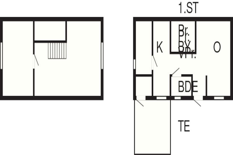 Maison de vacances pour 4 a Olofström-Plan d'étage