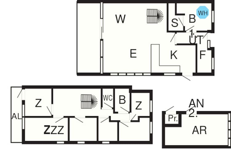 12 persoons vakantie huis in Væggerløse-Plattegrond