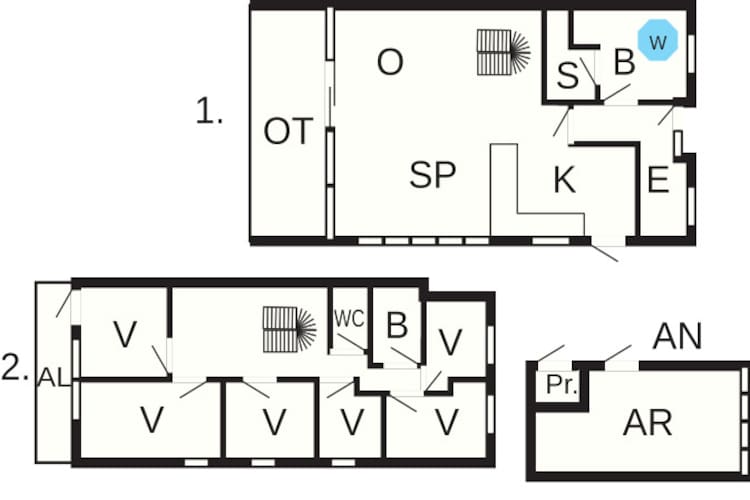 12 persoons vakantie huis in Væggerløse-Plattegrond