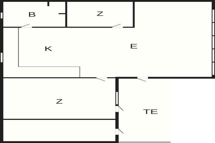 4 person holiday home in Grenaa - Floor plan