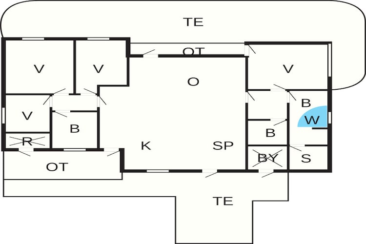Gezellig toevluchtsoord in Skovmose-Plattegrond