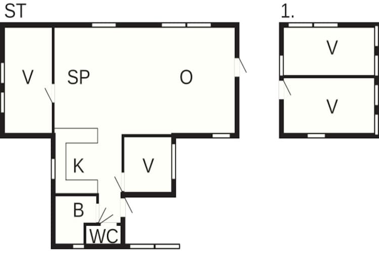 Sereen kusttoevluchtsoord in Vesteroy-By Traum-Plattegrond