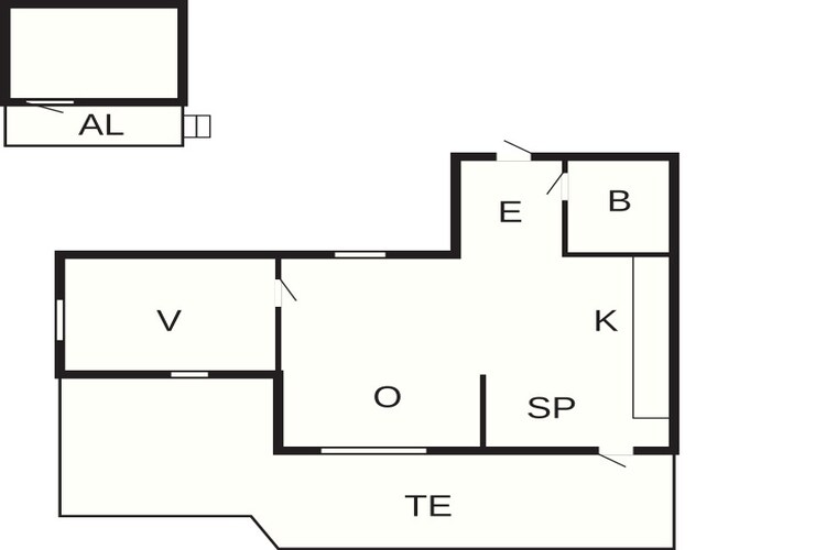 Maison de vacances pour 6 a HENÅN - Plan
