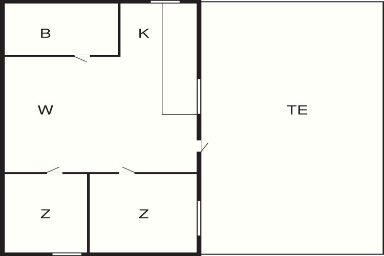 Sereen kusttoevluchtsoord in Adelso-By Traum-Plattegrond
