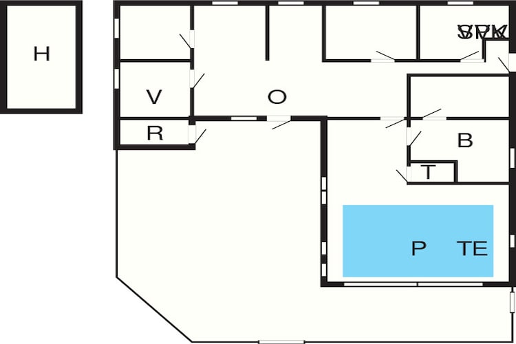Luxe huisje met zwembad and sauna-By Traum-Plattegrond