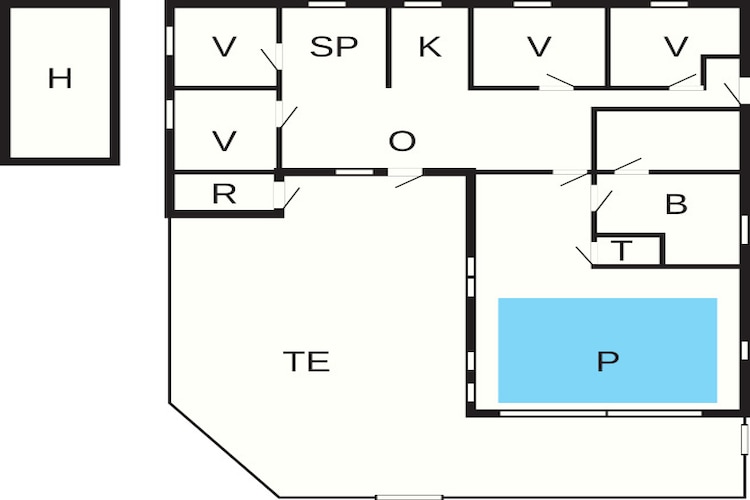 Luxe huisje met zwembad and sauna-By Traum-Plattegrond