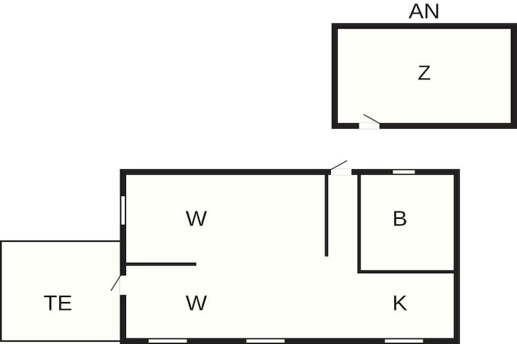2 person holiday home in Otterup-Floor plan