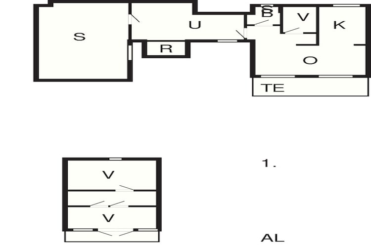 5 persoons vakantie huis in Væggerløse-Plattegrond