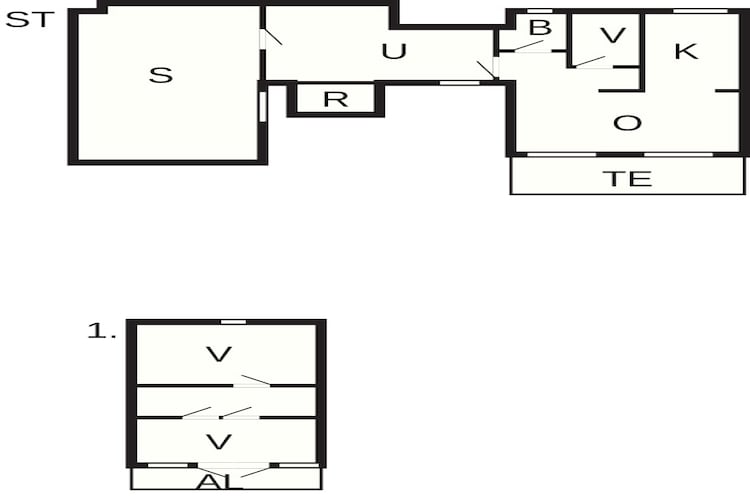 5 persoons vakantie huis in Væggerløse-Plattegrond