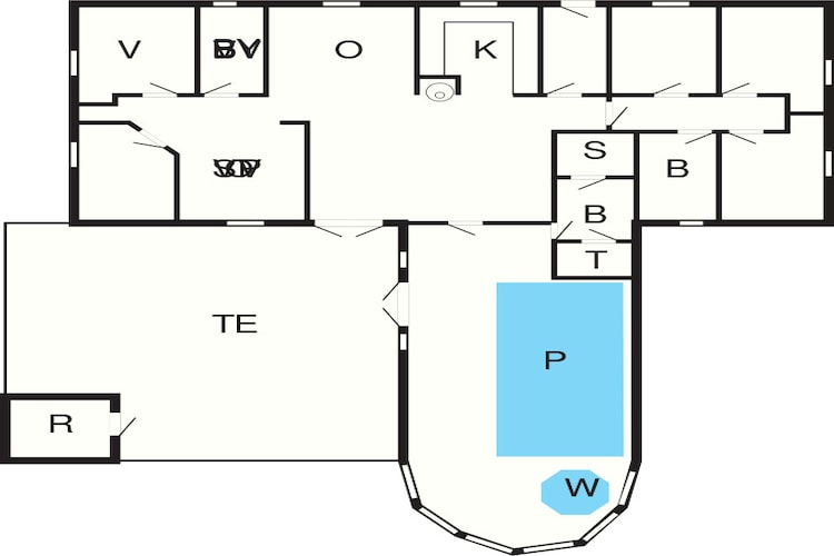 12 persoons vakantie huis in Væggerløse-Plattegrond