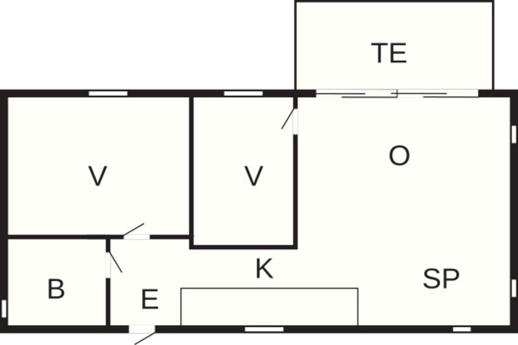 Maison de vacances pour 6 a Væggerløse-Plan