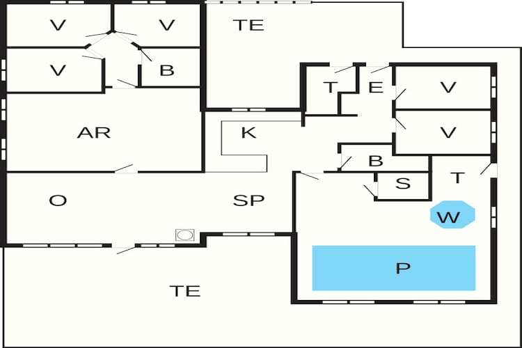 14 persoons vakantie huis in Juelsminde-Plattegrond