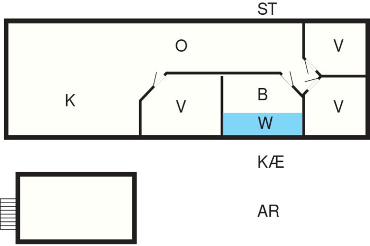8 persoons vakantie huis in Børkop-Plattegrond