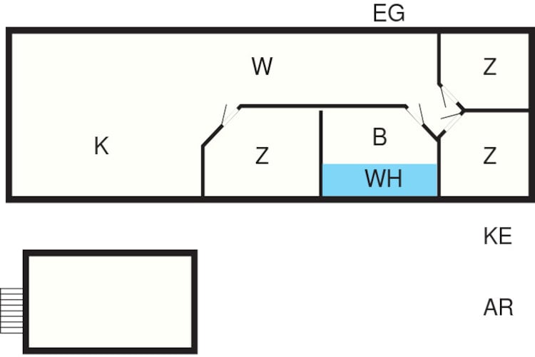 8 persoons vakantie huis in Børkop-Plattegrond