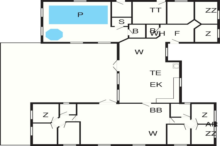 24 person holiday home in Nørre Nebel-Floor plan