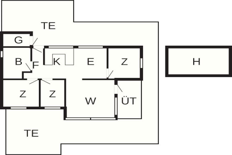 Stijlvol toevluchtsoord in Gronhoj-By Traum-Plattegrond