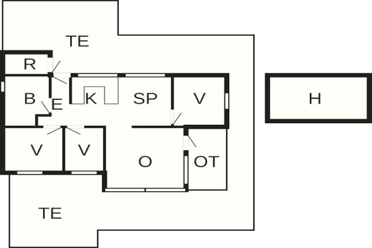 Stijlvol toevluchtsoord in Gronhoj-By Traum-Plattegrond