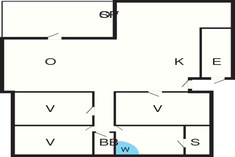 6 persoons vakantie huis in Brovst-Plattegrond