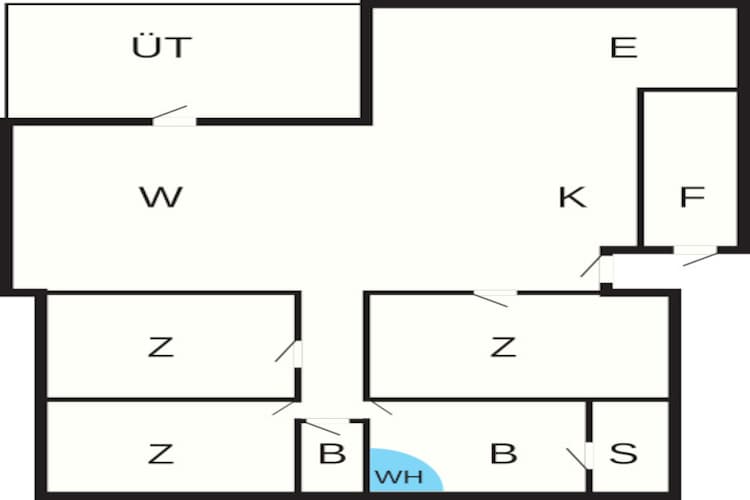 6 persoons vakantie huis in Brovst-Plattegrond