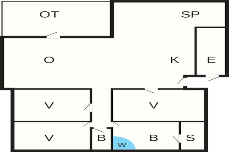 6 persoons vakantie huis in Brovst-Plattegrond