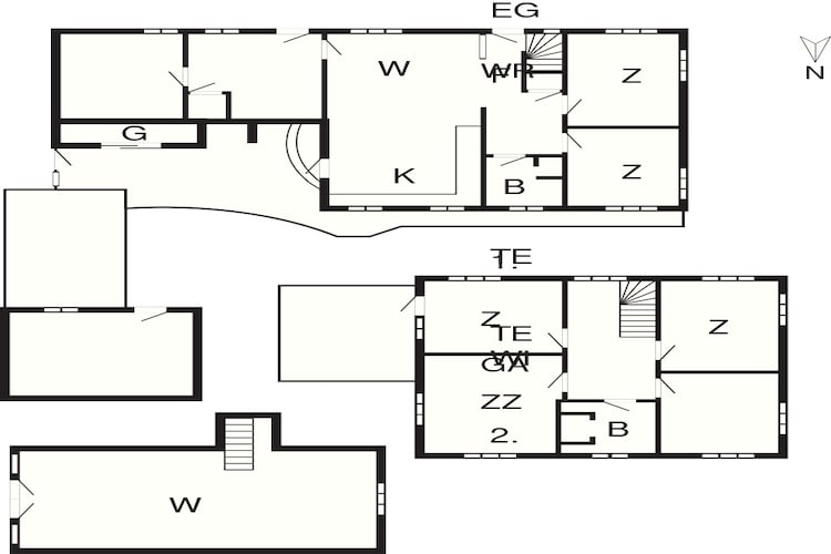 12 persoons vakantie huis in Børkop-Plattegrond