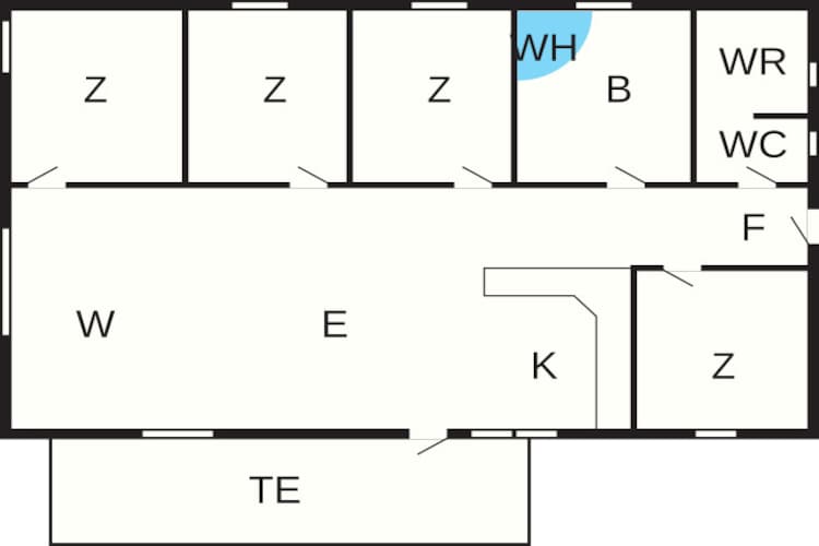 8 persoons vakantie huis in Væggerløse-Plattegrond