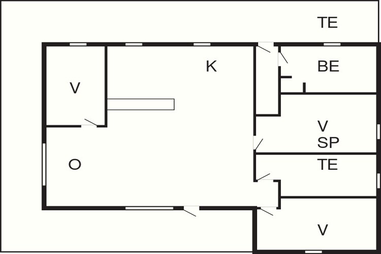 Gerenoiveerde Toevlucht in Hejlsminde-By Traum-Plattegrond