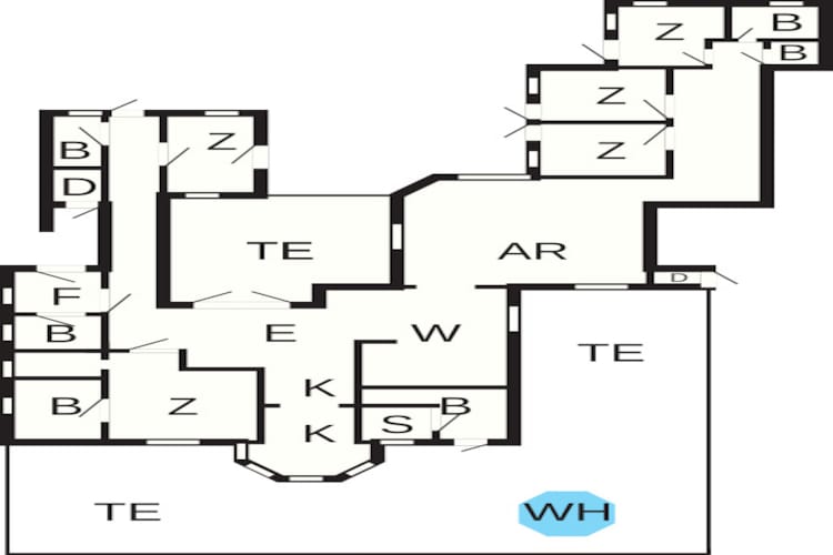 16 persoons vakantie huis in Væggerløse-Plattegrond